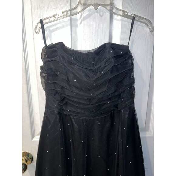SCOTT McClintock Dress Sz 12 Tulle Evening Gown Rhinestone Prom USA Glam Formal - Picture 2 of 9